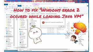 How to fix “Windows error 2 occured while loading Java VM” [upl. by Wennerholn36]