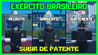 Roblox  COMO SUBIR DE PATENTE NO EXÉRCITO BRASILEIRO ATUALIZADO 2024 [upl. by Naujud717]