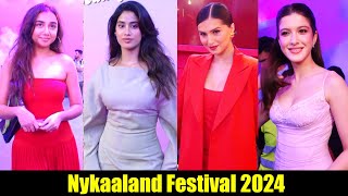 Shanaya Kapoor Janhvi Kapoor Tara Sutaria Prajakta Koli Graces The Nykaaland Festival [upl. by Eelreveb]