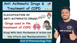 Anti Asthmatic drugs  Classification of Anti Asthmatic drugs  Drugs used in the treatment of COPD [upl. by Ia]