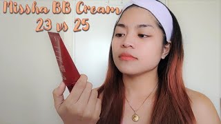 MISSHA M PERFECT COVER BB CREAM  23 vs 25 SWATCH amp REVIEW [upl. by Eaver]