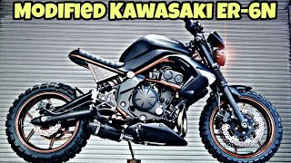 Modified Kawasaki ER 6N Into Street Scrambler By KEVIL’S SPEED [upl. by Lamdin]