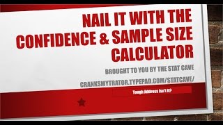 Confidence Interval and Sample Size Calculator Part 1 [upl. by Demp]