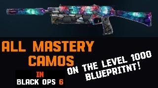 All mastery camos on the NEW Level 1000 Blueprint [upl. by Pruter]