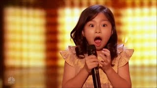 Celine Tam 9YearOld Singer Named After Céline Dion Receives GOLDEN BUZZER For Stunned The Crowd [upl. by Shanon]