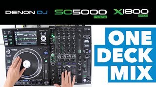 Denon DJ SC5000 amp X1800 Prime  One Deck Performance Mix [upl. by Ahsain737]