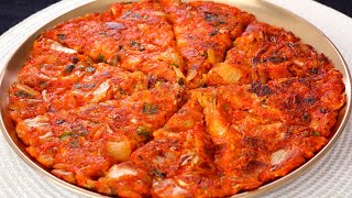 Kimchi Pancake Kimchijeon 김치전 [upl. by Neahs]