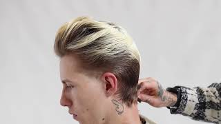 How to create a midlength Pompadour haircut [upl. by Nitsu]