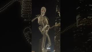 HALLOWEEN DRONE LIGHT SHOW IS DUBAI uselessinfowithavoid08 halloweendecor [upl. by Sinne]