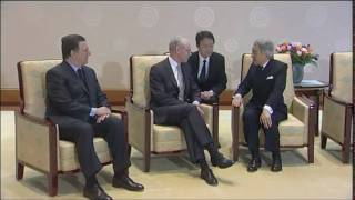 Van Rompuy visits AKIHITO Emperor of Japan [upl. by Theall]