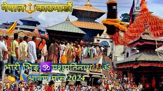 श्रावण मास पशुपतिनाथ मंदिर मै सेलाब🤔🤔 Savan Mas Pashupatinath Mandir Mein Sailab [upl. by Hoffert]