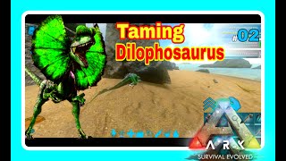 Taming dilophosaurus and increasing level  Ark mobile hardcore series Ep2 [upl. by Armitage436]