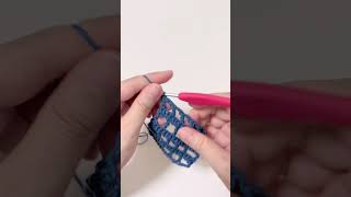 How to crochet the mesh stitch swatch 如何鉤針編織網格織片 crochet crochetting knitting [upl. by Ecidnarb]