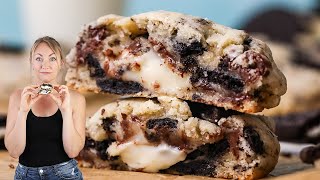 Cookies Packed with Oreos and Stuffed with Cheesecake [upl. by Eibob]