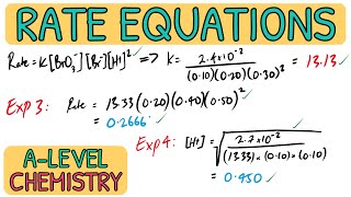 Rate Equations Calculation  Exam Question Walkthrough｜AQA A Level Chemistry [upl. by Nailil]