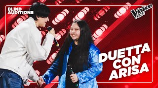 Annamaria e Arisa duettano con “Amor Mio” di Mina  The Voice Kids 3 Blind Auditions [upl. by Ariaj]