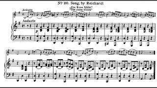 Julius Weiss  Op38 Book 1 20  Song by Reichardt Piano Accompaniment for Violin [upl. by Jarid98]