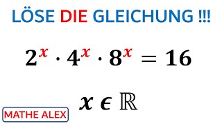 Löse die Exponentialgleichung  Gleichungen mit Potenzen  Potenzgesetze   Mathe  Mathe Alex [upl. by Souza]