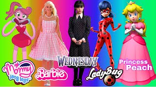 💥 My Talking Angela 2  Mommy long VS Barbie Vs Wednesday VS LadyBug VS Princess Peach  New Update [upl. by Annavaj]