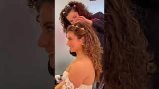 HEADBAND WEDDING  FORMAL CURLY HAIRSTYLE IDEA [upl. by Htebesile220]