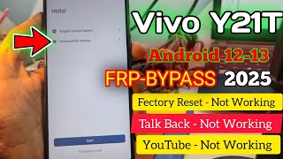 Vivo Y21  Y21T Frp Bypass Without pc  New Vivo Y21t Frp Remove Without Pc  Frp Bypass 2025 [upl. by Ianej79]