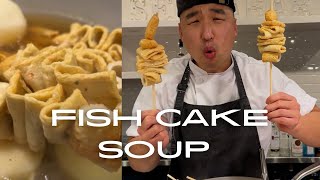 Fish cake soup Eomuk Guk 어묵국 🍲 [upl. by Esnohpla]