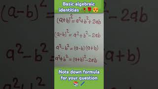 Algebra 📚🖊️simple algebraic identities 😍maths [upl. by Albarran688]