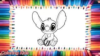 Draw and Color Stitch✏️👧🏼👦Drawing for kids to have funColoringKids1 1 [upl. by Seagraves]