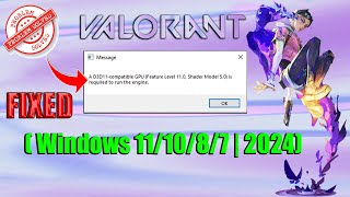 How To Fix A D3D11 compatible GPU feature level 110 shader model 50is required to run the engine [upl. by Morie416]