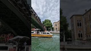 Palazzo CavalliFranchetti on Venice grand canal ferry passing under Ponte dellAccademia [upl. by Shank216]