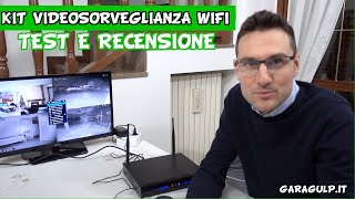 kit videosorveglianza professionale economico con telecamere wifi NVR PIR e HDD test e recensione [upl. by Lamprey]