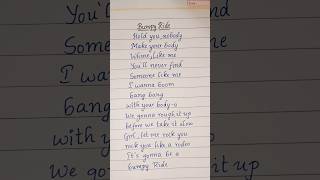 Bumpy Ride Lyrics  Mohombi music song lyrics [upl. by Ahseat736]