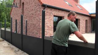 Montage IdeAL aluminium en wpc tuinafscheiding [upl. by Noedig488]