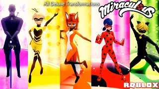 All Deluxe Holder Transformations on Miraculous RP Roblox [upl. by Cheshire]