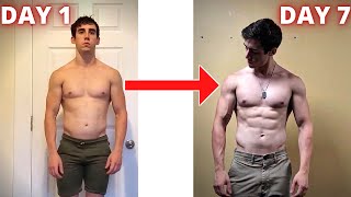 I ATE 1000 CALORIES A DAY FOR A WEEK  7 DAY FAT LOSS PROGRESSION [upl. by Sehcaep599]