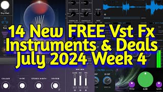 14 Best New FREE VST Effect Plugins Vst Instruments Sample Packs amp Deals  JULY 2024 Week 4 [upl. by Enelrats94]