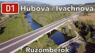 Výstavba diaľnice D1 Hubová  Ivachnová september 2023 [upl. by Rednasyl]