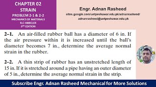 212  Chapter 2  Strain  Mechanics of Materials by RC Hibbeler  Engr Adnan Rasheed Mechanical [upl. by Agripina]