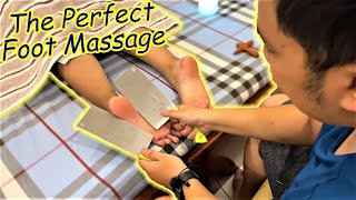 The Perfect Relaxing Foot Massage  The Knife and Acupressure Massage ASMR [upl. by Eilyah]