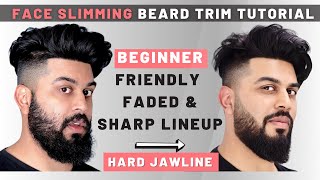 How to Trim your Beard Like a Pro  Beard Fade and Sharpest Line up Beginner Friendly [upl. by Ralyks45]