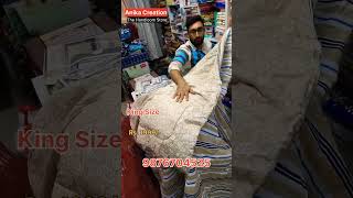 KingSize Comforter Set with 108x108 Bedsheet at Anika Creation zirakpur shorts reels beddingset [upl. by Robinette]