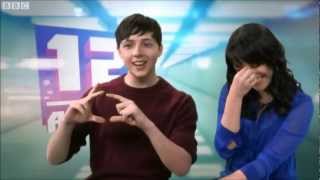 Gerran Howell And Clare Thomas Interview CBBC 12 Again [upl. by Ednihek]