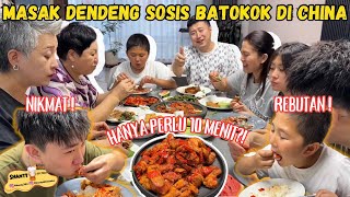 MASAK DENDENG SOSIS BATOKOK MINANG UNTUK KELUARGA CHINA NIKMAT DAN PEDAS  🤤🇮🇩 [upl. by Odlareg]