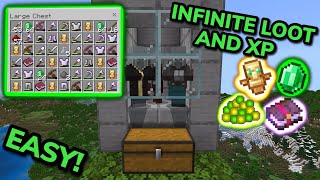 EASIEST 121 RAID FARM TUTORIAL in Minecraft Bedrock MCPEXboxPSSwitchPC [upl. by Lenroc]