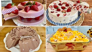 4 POSTRES SUPER FÁCILES Y DELICIOSOS sobremesas😋 [upl. by Karisa]