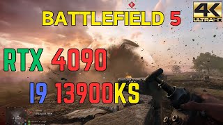 BATTLEFIELD 5  4K  ULTRA SETTINGS TEST ⬇️  RTX4090  I9 13900KS [upl. by Anitnemelc]