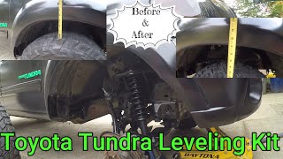 20002006 Toyota Tundra Leveling Kit Install [upl. by Diad6]