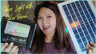 SOLAR LIGHT WITH SOLAR PANEL  Shopee Find  SULIT KAYA [upl. by Ymij]