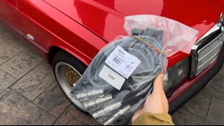 Mercedes 190E W201 Ignition Lead Install M103 [upl. by Knipe]