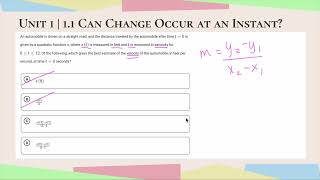 Average Rate of Change  AP Calc AB Unit 11 MCQ [upl. by Lemahs233]